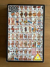 PIATNIK PLAYING CARDS 1000 PIECE JIGSAW PUZZLE.  PRE-OWNED.  COMPLETE.