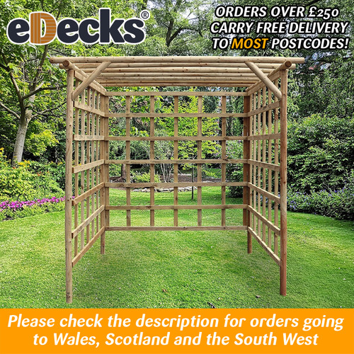 Rustic rose enclosed gazebo - rose,