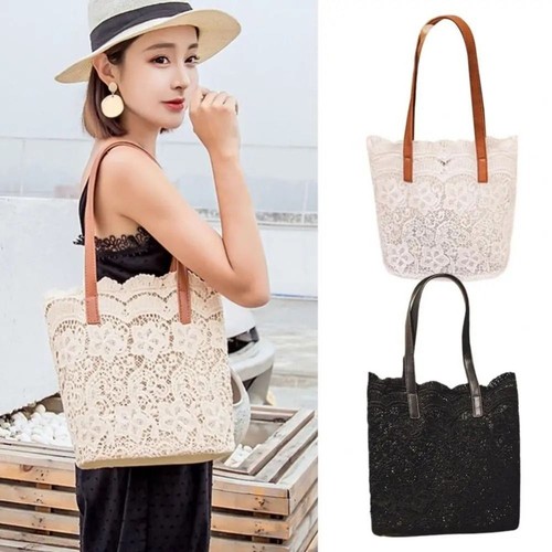 Women woven handbags lace - handbags,