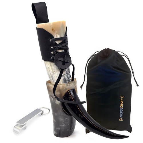 Viking drinking horn beer mug - horn,