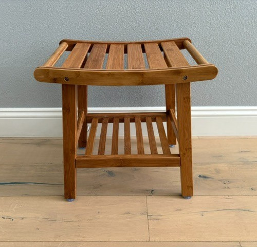 Bamboo shower stool - shower, with
