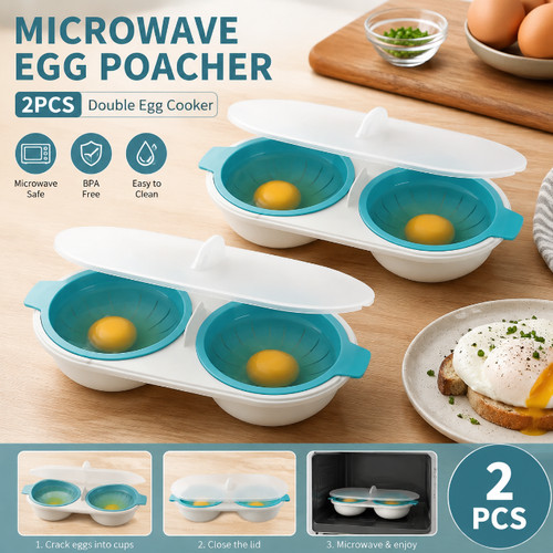 2pcs microwave egg poacher - microwave,