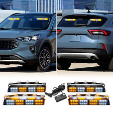 For Ford Explorer,Escape,Edge 4*16 LED Emergency Dash Strobe Lights Amber White