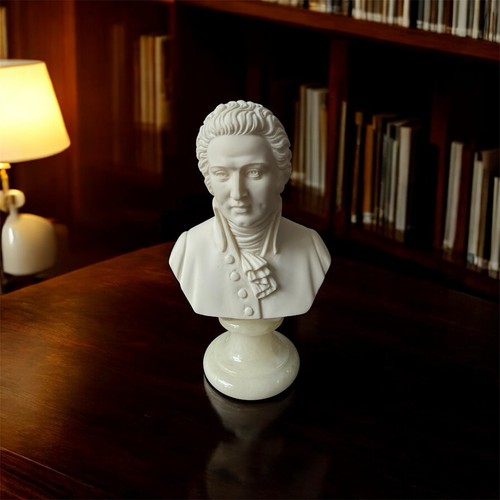 Vintage mozart bust - bust, alabaster
