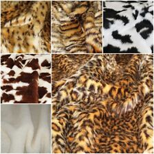 Animal Print Faux Fur Short Pile Fabric Super Soft Velboa Material 60" Wide