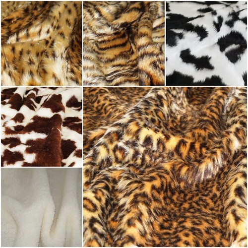 Animal print faux fur - fur, short