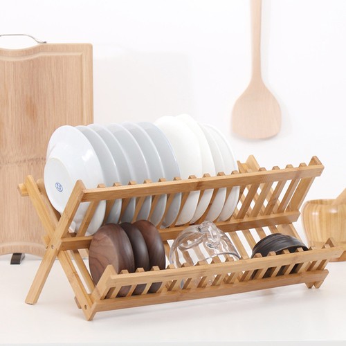 Tier bamboo wooden dish - bamboo,