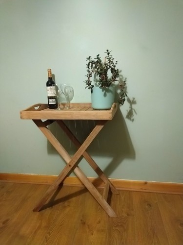 Teak garden serving tray - serving,