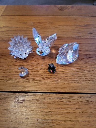 Cut glass animals - glass, hedgehog