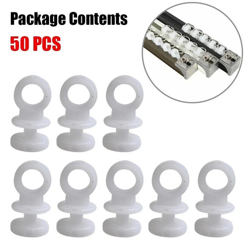Plastic curtain track hooks - track,