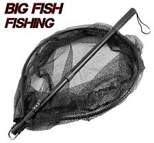 Quick Action Folding Rubber Fishing Net Telescopic Aluminium Handle Landing Net