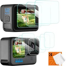 K&F Concept 3 Packs Ultra Clear Screen Protector for Go Pro Hero 12/11/10/9Black
