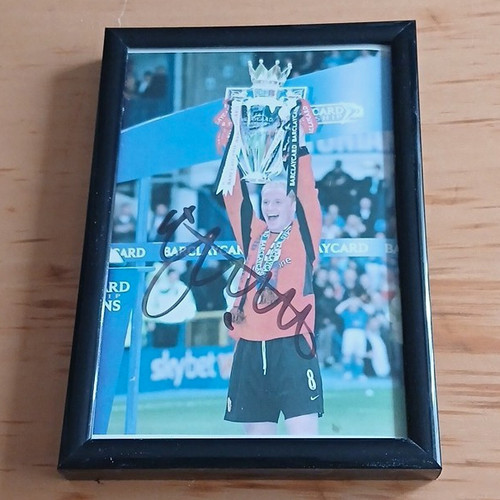Framed signed football photo - signed,
