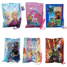 Kids Character Swimming Bag Gym Bag Pump Bag Sports School Drawstring Boys Girls