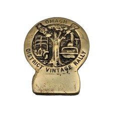 OMAGH District Vintage Rally 2001 Brass Plaque 8.5cm x 11cm Car Van Tractor Bus