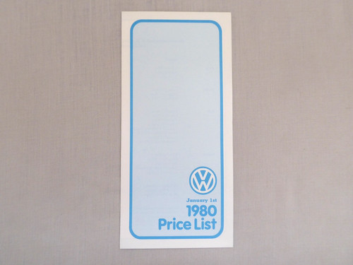 1980 price list leaflet - 1980,