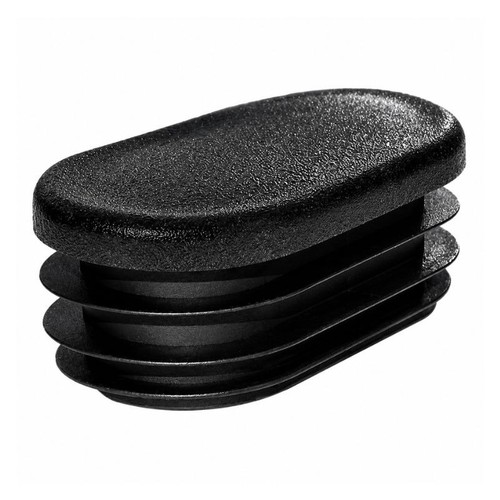 Oval tube end - caps, plastic