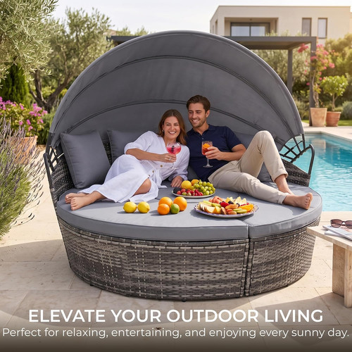 5pc rattan garden - garden, daybed