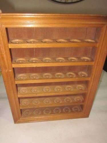 Wooden thimbles display case - display,