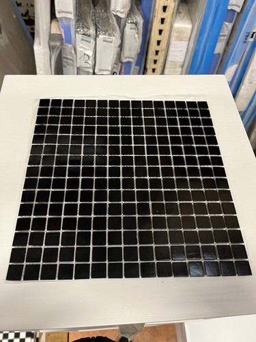 Black glass mosaic tile - mosaic, sheet