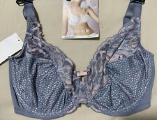 M&S WILD BLOOMS LACE COLLECTION UNDERWIRED FULL CUP Bra In GREY MIX Size 32D