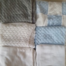 Baby pram blanket bundle  blue