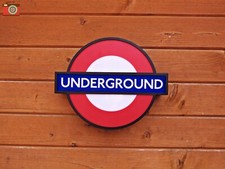 LONDON UNDERGROUND SIGN LIGHT BOX. LED Battery / USB Power. 15 Station Inserts!