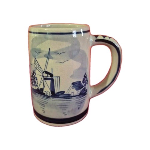 Delft mug blue hand - blue, painted