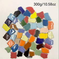 300g multi-color mix ceramic mosaic, irregular shaped large broken ceramic tiles