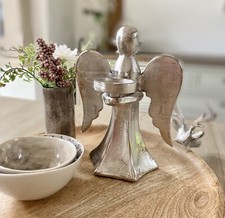 Silver Angel Tea light Holder