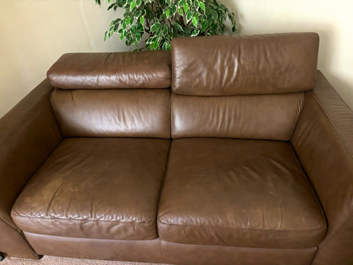 Natuzzi santo brown leather - natuzzi,