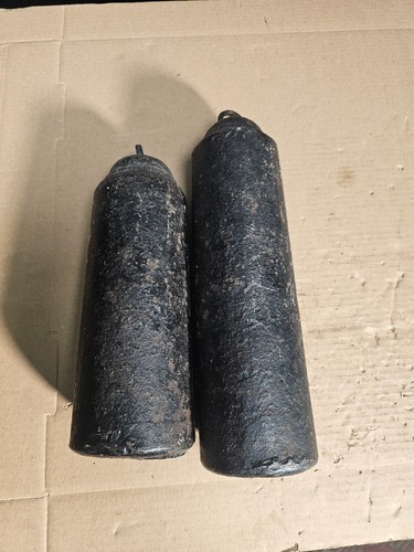 Pair antique cast iron - cast, weights