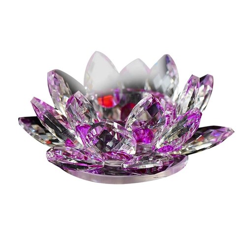 Crystal lotus candle - crystal,