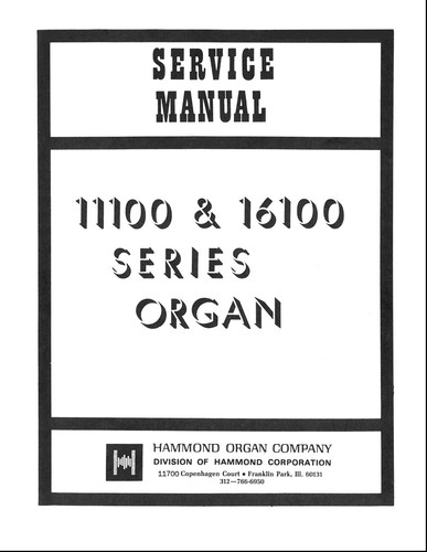 Hammond 11100 16100 - 16100, series