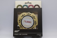 007 Poker Chip Coaster Set -
