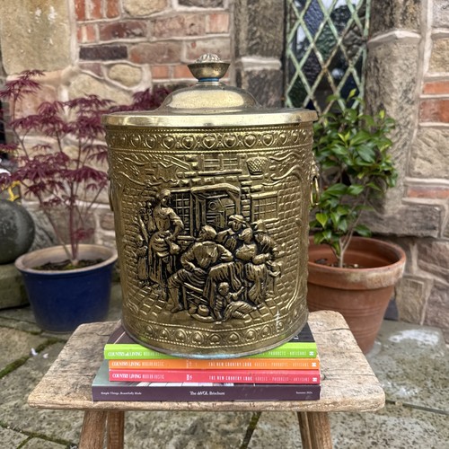 Vintage brass coal bucket - vintage,
