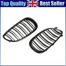 2x Gloss Black Front Hood Kidney Grille Grill For BMW E60 E61 5 GRILLE GRILL