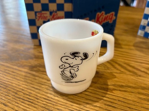 Snoopy fire king mug white - snoopy,