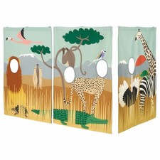 Ikea  KURA Bed curtain, multicolour/animals on the savannah