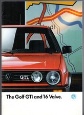 Volkswagen Golf GTi & GTi 16v Mk2 1988-89 UK Market Sales Brochure