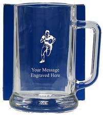 Personalised Rugby Pint Glass