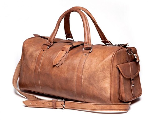 Large vintage genuine leather - vintage,