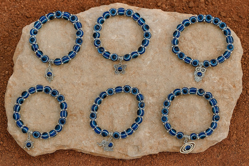 Evil eye stretch bracelet - evil,