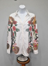 Desigual Patterned Roll Tab Sleeve Shirt   FREE POST