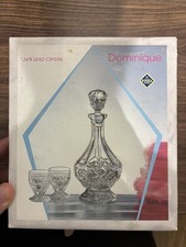 Crystal 7pc liqueur set - crystal,
