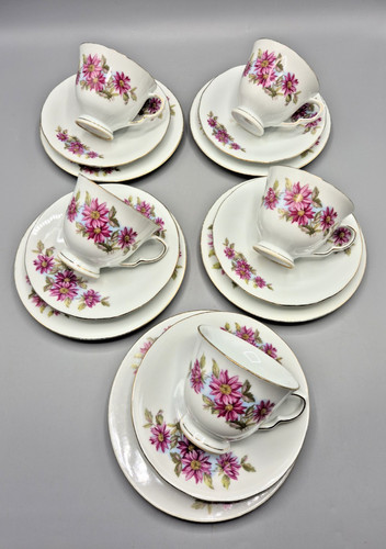 Vintage white purple floral - purple,