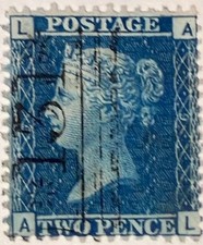 Two Penny Blue Stamp Plate 9