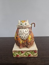 vintage Jim Shore Heartwood Creek Elijah Kitty Cat Sculpture - cat figurine 