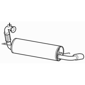 Rear silencer back box - silencer,