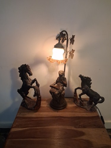 Spelter table lamp widdop - table, lamp,